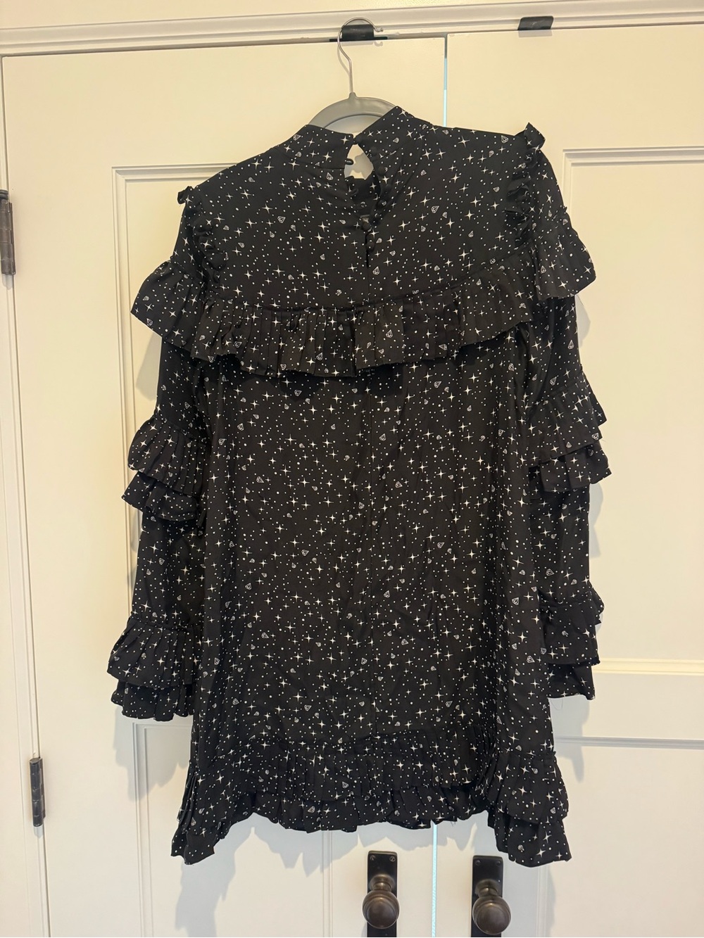 Frame Black Star-Print Ruffle Dress - Picture 5 of 6